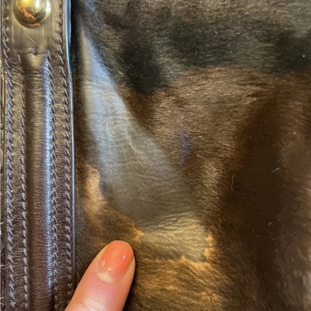 Gucci alligator crocodile brown tote with pony hair or crossbody purse Italy - Picture 10 of 12